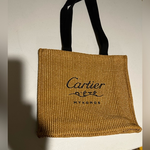 Cartier beach bag. Soft straw knit. From Cartier Mykonos shop in Greece. New - Picture 1 of 7